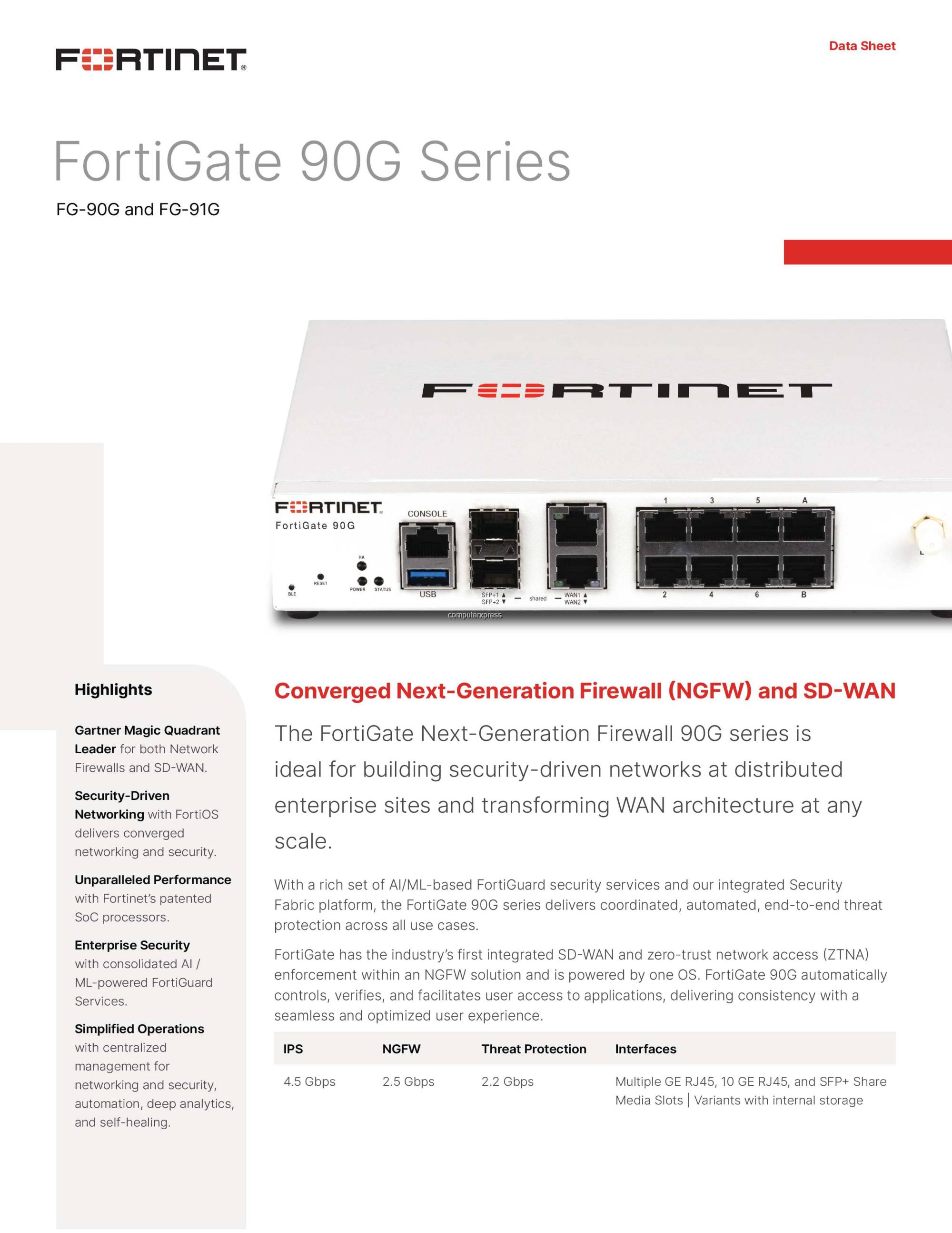 Fortigate 90G UTM Bundled 1 Year Unified Threat Protection (UTP)