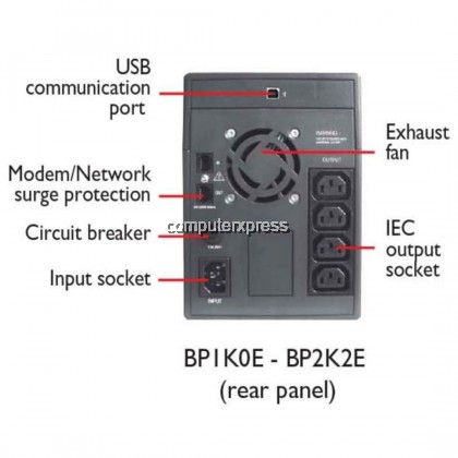 NEUROPOWER BLACK PRO NP-BP1K5E 1500VA LINE INTERACTIVE UPS BACKUP BATTERY POWERTANK