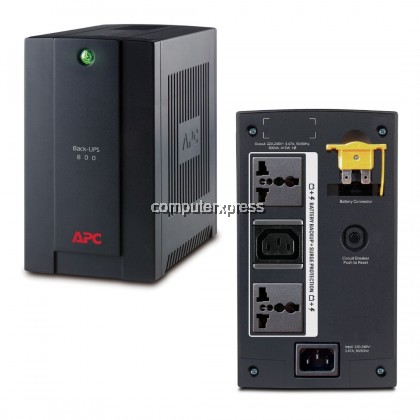 APC Backup Battery UPS 800VA, 230V, AVR, Universal and IEC Sockets