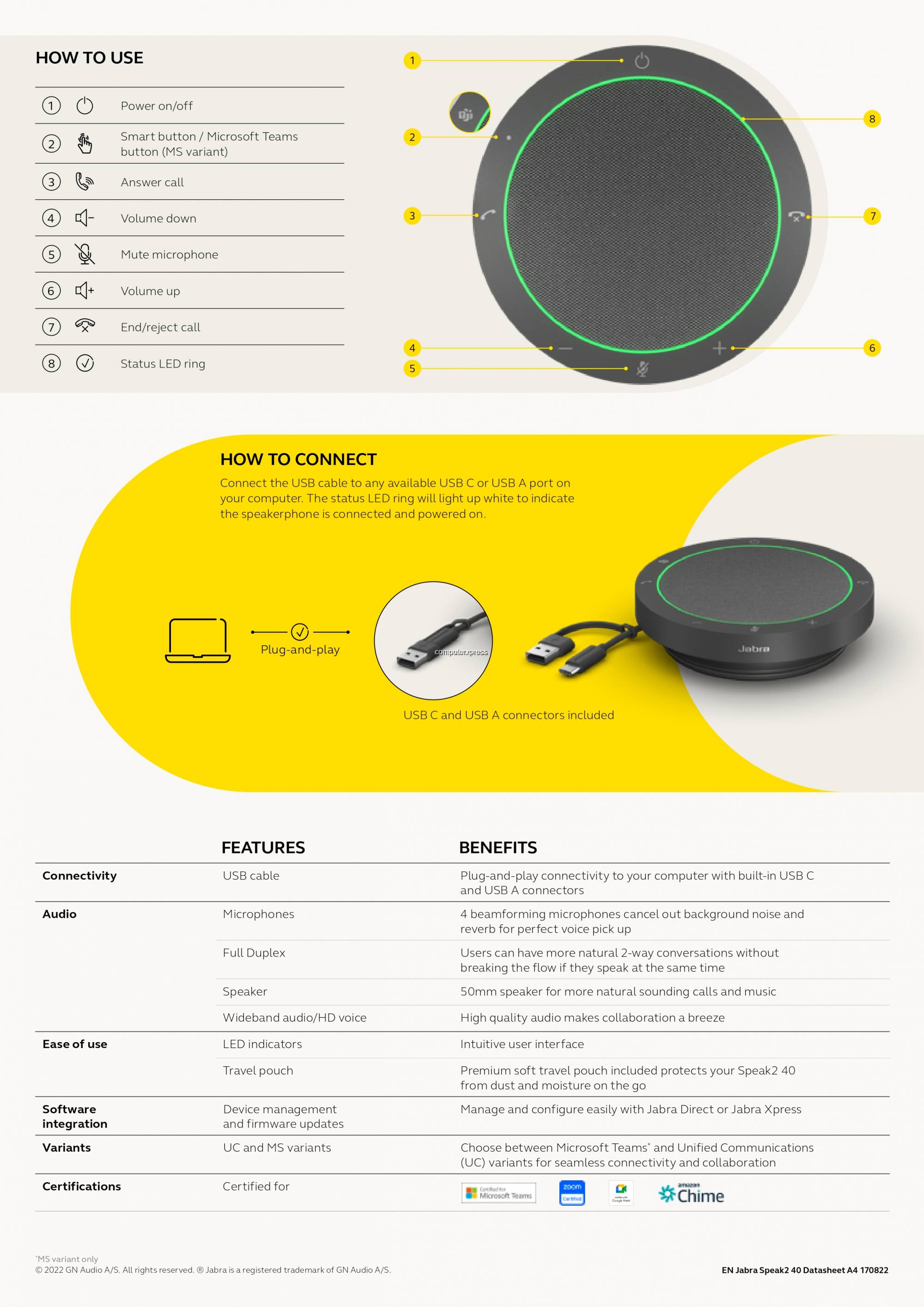 Jabra Speak2 40 UC